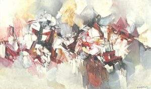Mashkoor Raza, 36 x 60 Inches